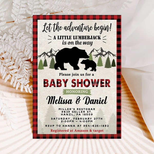 Lumberjack Baby Shower - Etsy