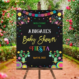 Fiesta Welcome Sign, EDITABLE Fiesta Baby Shower, Mexican baby shower welcome sign, Printable Welcome Sign, Baby shower welcome sign, FS2