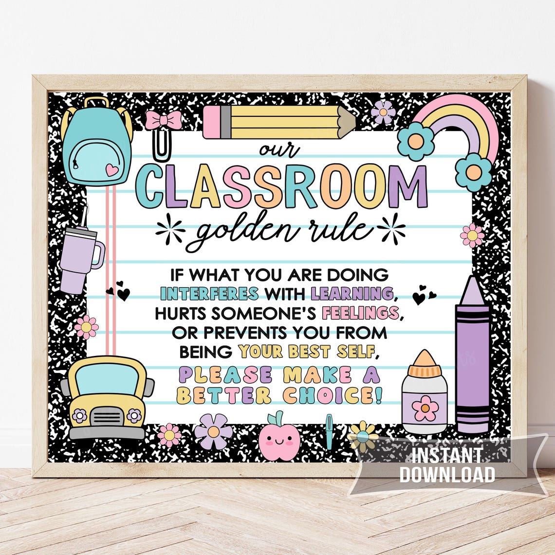Golden Rules Header Classroom Golden Rules Sign | Teacher Wall Art | Our Class Decor ...