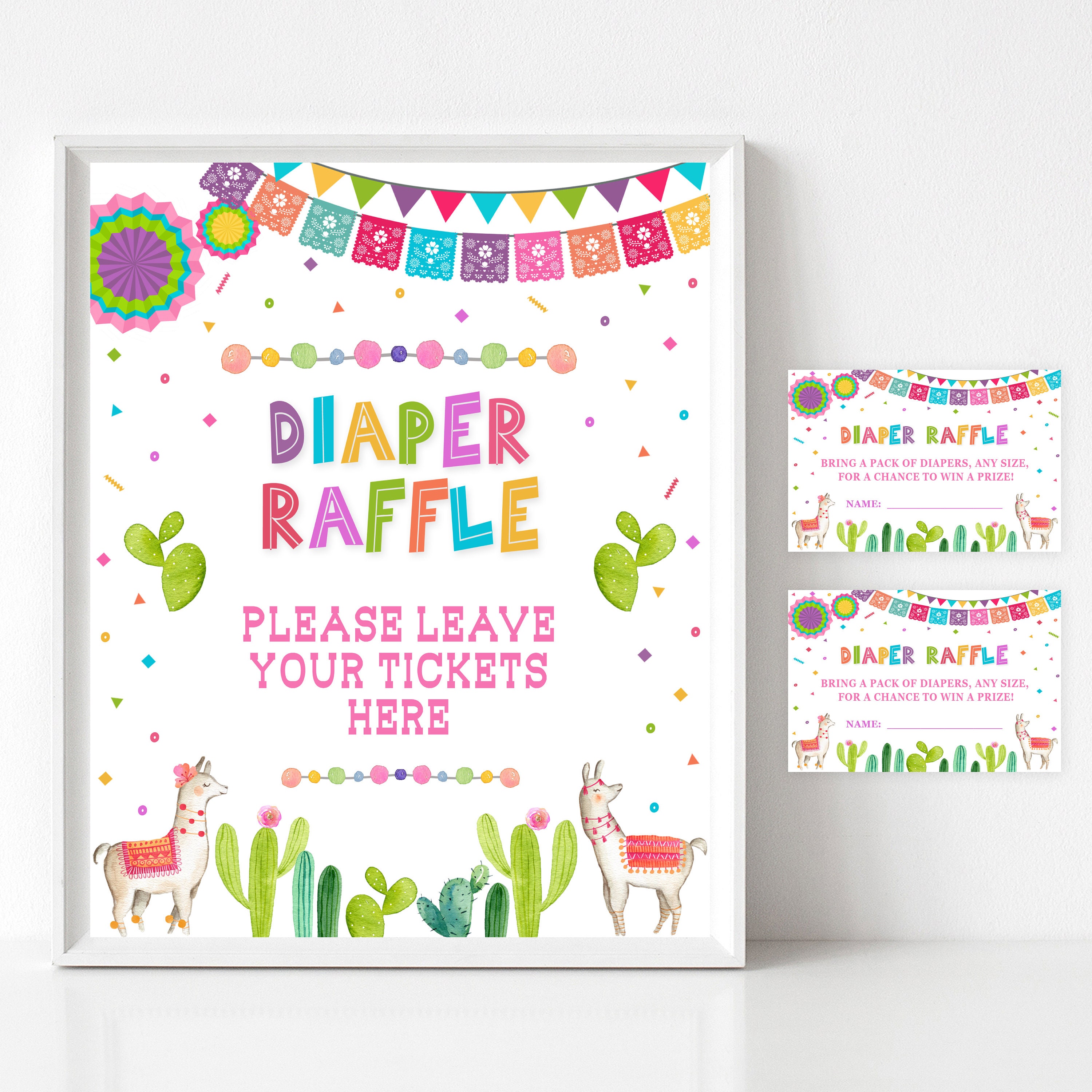 PRINTED Rifa De Pañales Spanish Diaper Raffle Sign Baby -  Finland