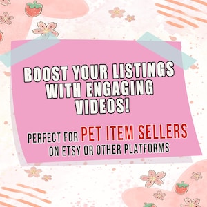 Etsy Listing Video Canva Template, Editable Product Video Mockups, Done-For-You Video Templates, Canva Designs for Pets Items Sellers, V16