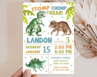 Dinosaur Birthday Invitation, EDITABLE Dinosaur invitation, Dino Theme, Dinosaur Invite, INSTANT DOWNLOAD Printable, DA1