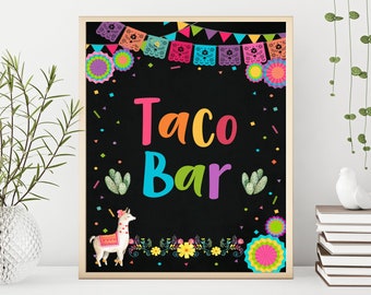 Taco Bar Signs, Fiesta baby shower, Printable baby shower games, Mexican theme Baby shower printable games, INSTANT DOWNLOAD, FM2