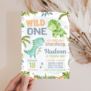 Dinosaur Birthday Invitation, Dinosaur Party, EDITABLE Dinosaur Invitation, Dinosaur Invites, Printable Invite, INSTANT DOWNLOAD, ed1