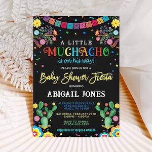 Fiesta Baby Shower EDITABLE Invitation, Mexican Baby Shower, Baby Shower Invitation, Fiesta Invitation, Printable INSTANT DOWNLOAD, FS2