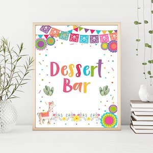 Dessert Bar Sign, Fiesta baby shower, Printable baby shower games, Mexican theme Baby shower printable games, INSTANT DOWNLOAD, FM1