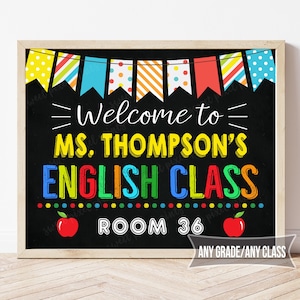 First Day of School Classroom Sign, Welcome to my Classroom Sign, Door Sign Welcome Sign Classroom Sign School Classroom Decor Personalized