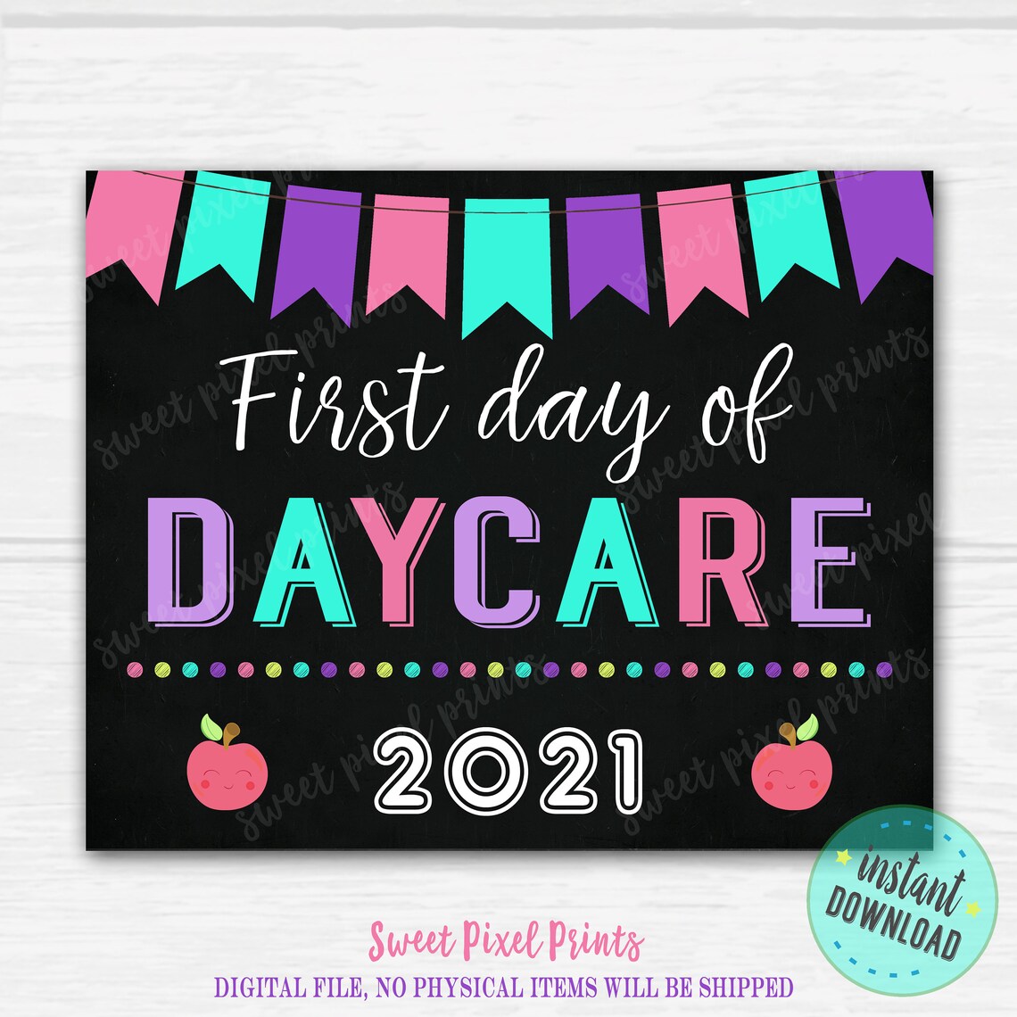 Erster Tag der Kita Zeichen 1. Tag der Schule Zeichen Tafel Etsy