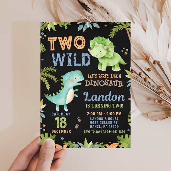 Dinosaur Birthday Invitation, Dinosaur Party, EDITABLE Dinosaur Invitation, Dinosaur Invites, Printable Birthday Invite, INSTANT DOWNLOAD