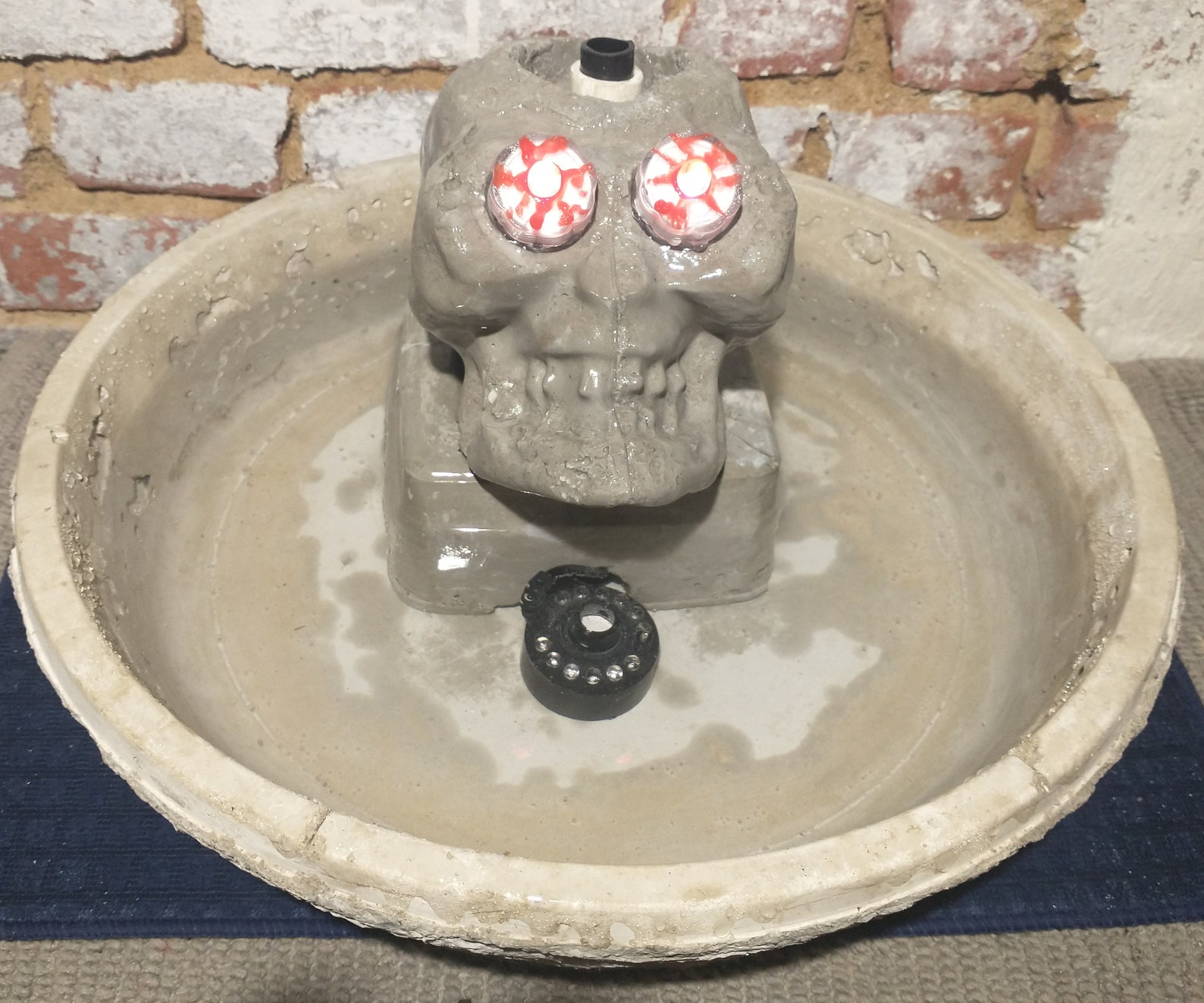 Halloween Tabletop Fountain Skull Fountain Red Eye Etsy