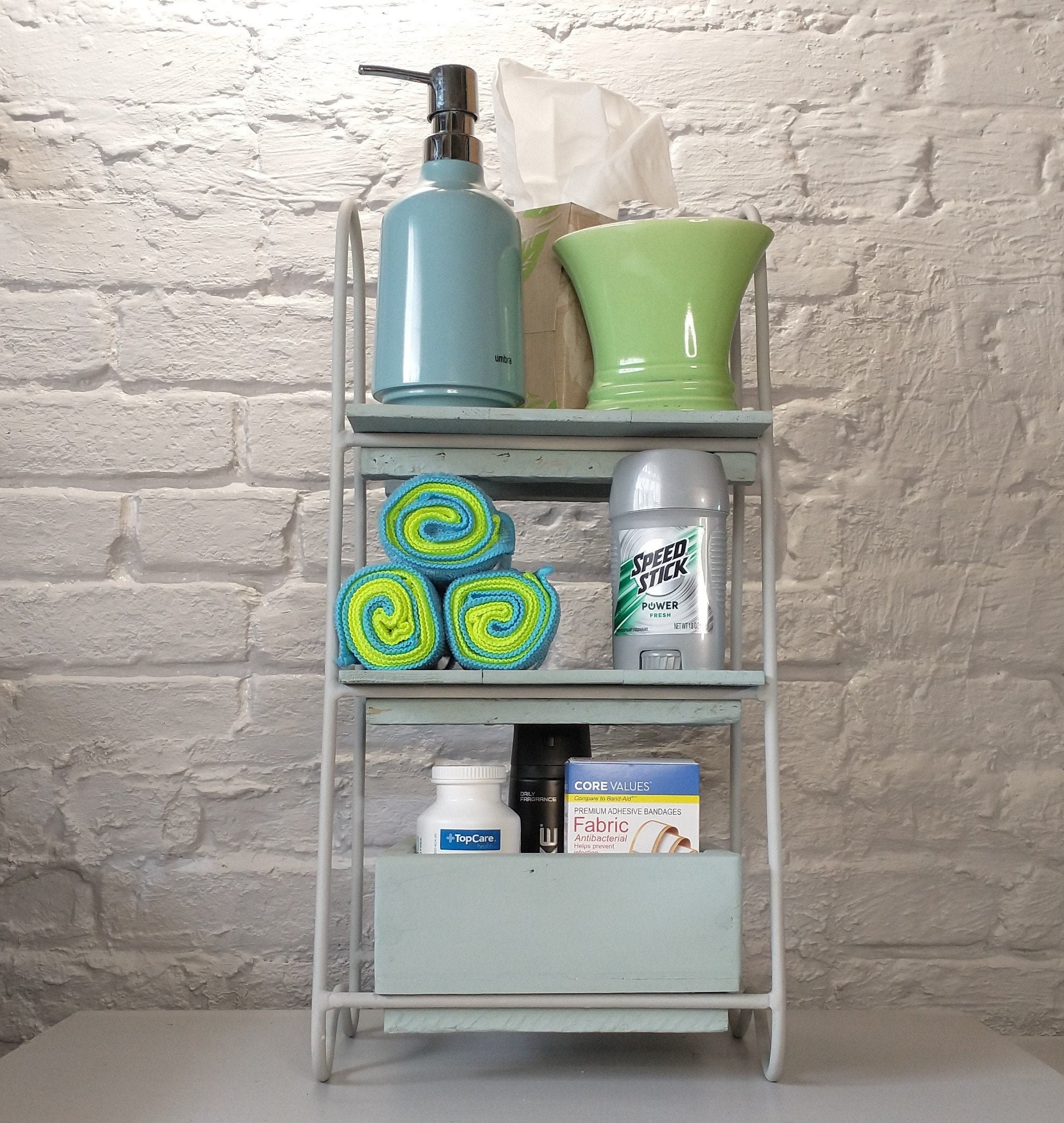 Bathroom Caddy Small Shelf Tabletop Shelf Unit Etsy