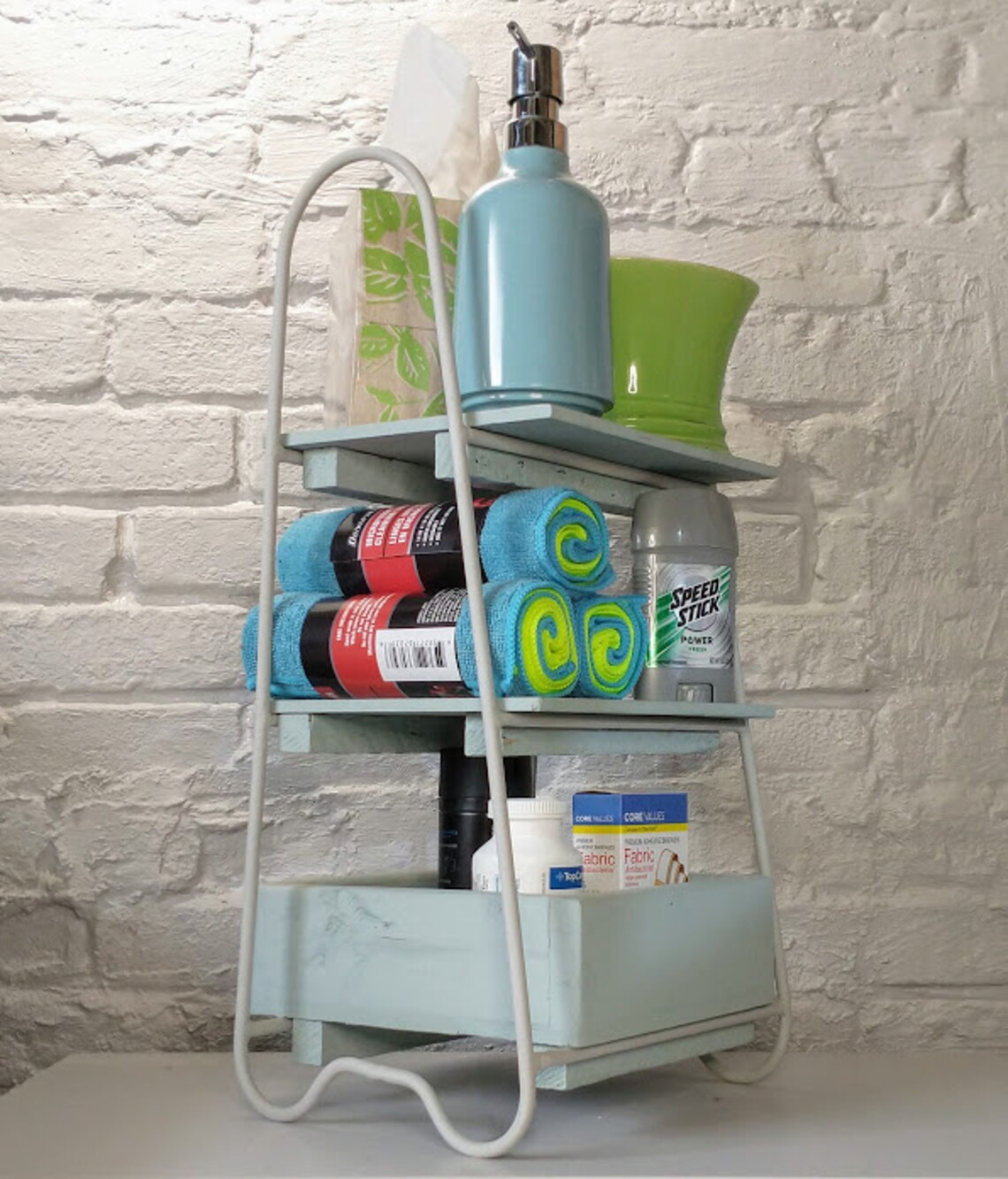 Bathroom Caddy Small Shelf Tabletop Shelf Unit Etsy