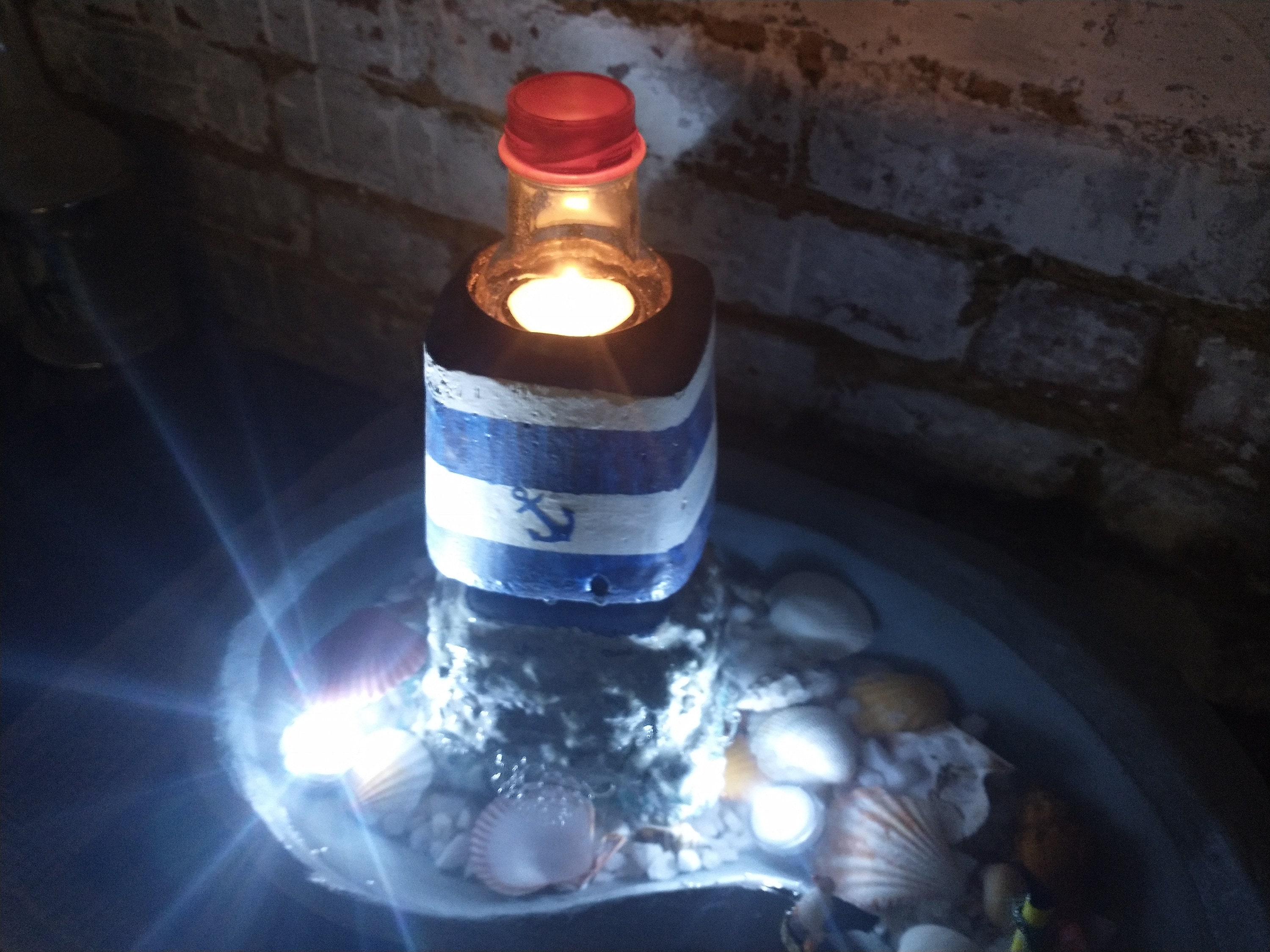 Lighthouse Fountain Tabletop Fountain Nautical Water Etsy
