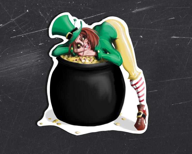Download Saint Patricks Day March Pinup Sticker Pack Horror ...