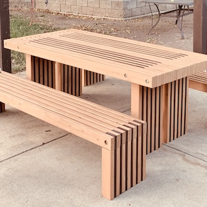 Simple Picnic Table Plans 2x4 Outdoor Furniture (DIY, easy to build)