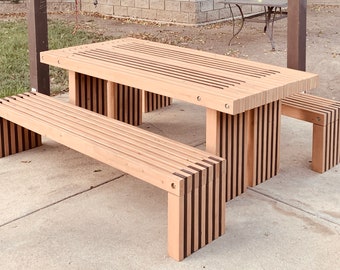 Simple Picnic Table Plans 2x4 Outdoor Furniture (DIY, easy to build)