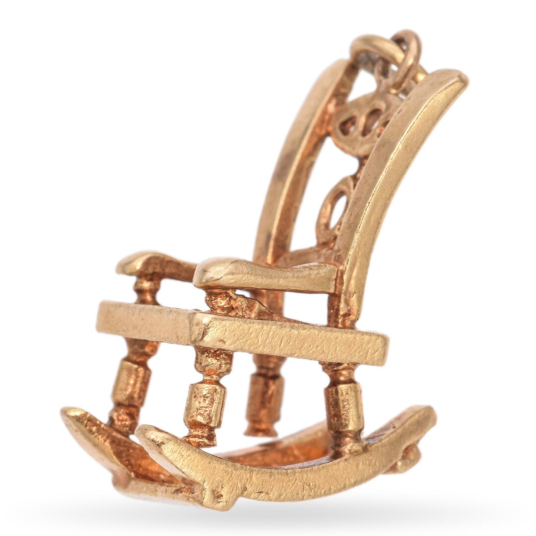 Vintage 14k Yellow Gold Rocking Chair Charm - Etsy