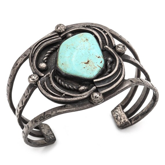 Newsworthy Vintage Native American Navajo Kingman Turquoise Sterling Silver Bracelet Old Newsworthy Vintage Native American Navajo Kingman Turquoise Sterling Silver Bracelet Old