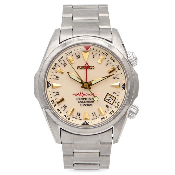 Seiko Alpinist 8F56 00D0 Perpetual Calendar Compass T Gem Seiko Alpinist 8F56 00D0 Perpetual Calendar Compass T Gem