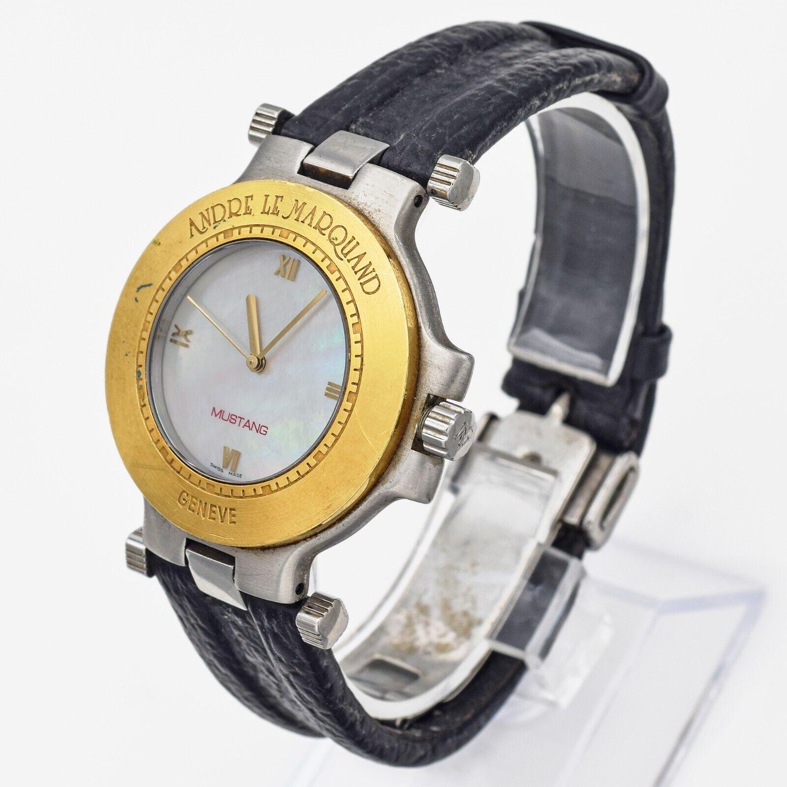 Vintage Andre Le MARQUAND Mustang 18K SS MOP Dial Quartz Men s Watch Etsy Singapore