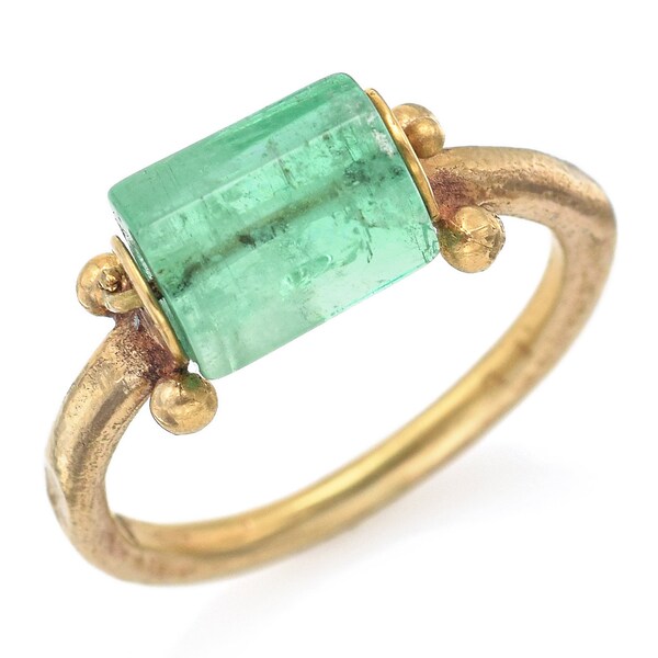 Metropolitan Museum of Art 14K Goud Emerald Egyptische Revival Hellenistische Ring