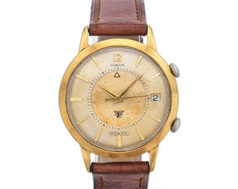 Jaeger-LeCoultre Memovox Reloj con fecha para hombre de cuerda manual en oro amarillo de 18 quilates, 37 mm