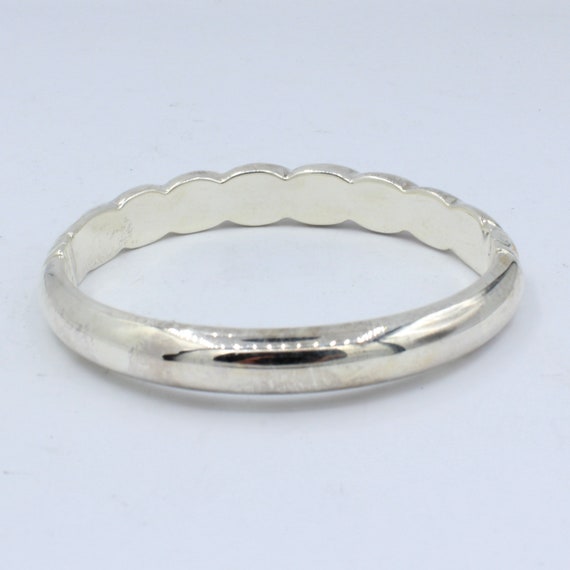 Italian Twisted Bangle Bracelet in Fine .950 Silv… - image 3