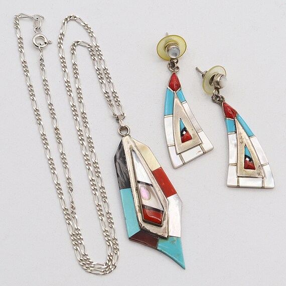 Zuni Southwestern RC, I Signed Sterling Silver Mu… - image 1