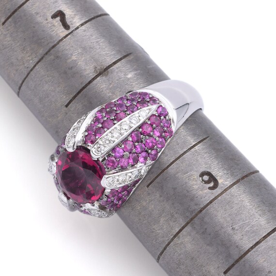 Sonia B. 18K White Gold Pink Tourmaline, Pink Sap… - image 8