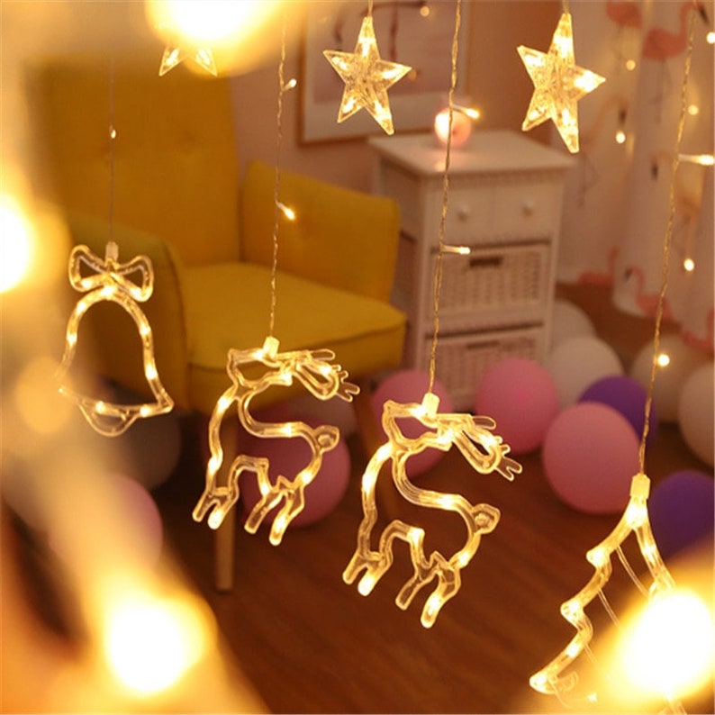 Christmas String Lights Warm White Fairy Lights garland Christmas Decorations for Home natal Decoracion kerst Navidad 12 Lamp.Q