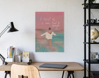 Walt Whitman Quote Poster | Inspirational High Gloss Wall Art