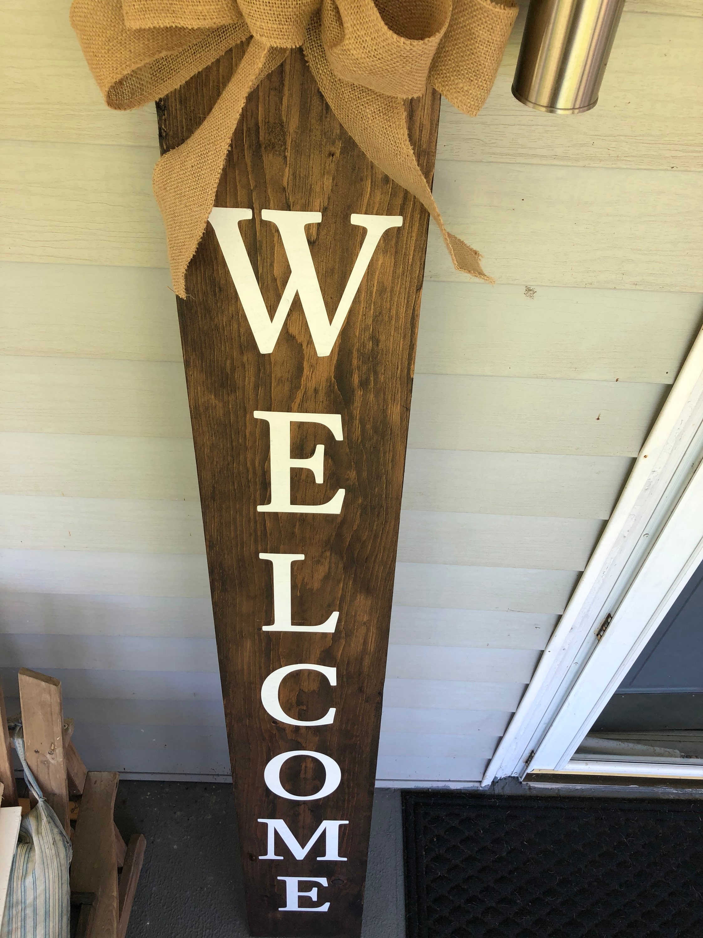 Welcome Sign, Stained Welcome Sign, Porch Sign, Porch Welcome Sign ...