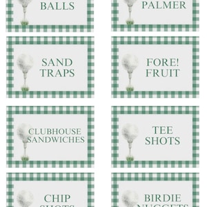 Golf Food Labels - Etsy