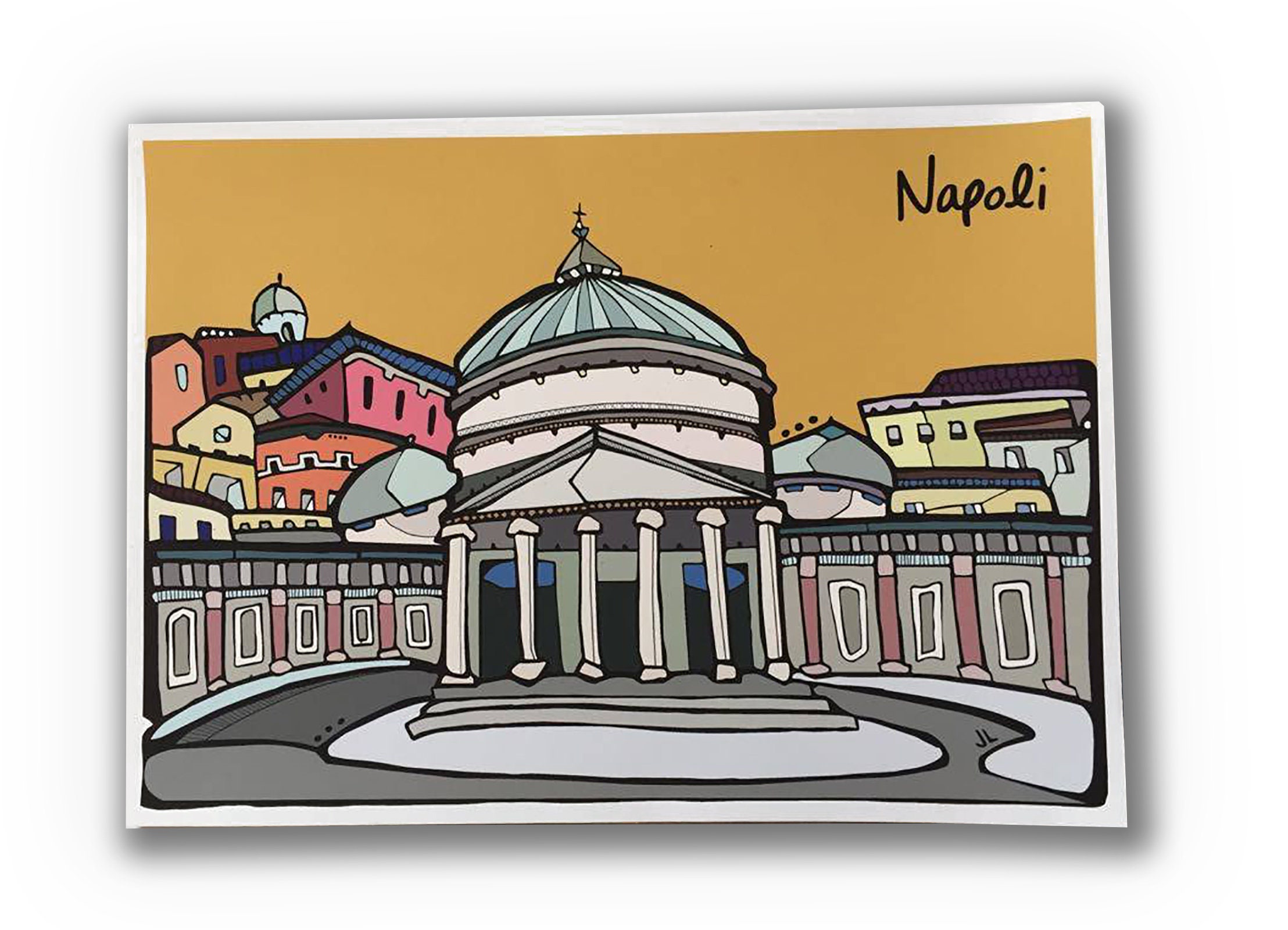 Napoli PRINT ILLUSTRATION Italy wall art. Italian poster decor Etsy