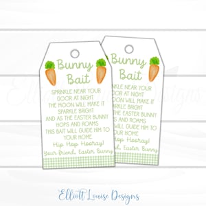 EDITABLE Easter Favor Tag, Watercolor Carrots Bunny Bait Easter Favor Tag, Watercolor Bunny Bait Easter Gift Tag, Instant Access