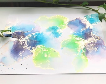 Original Alcohol Ink Art | Wall Art | Abstract Art | Fluid Art | Handmade Gift | Unique