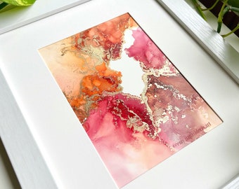 Original Framed Alcohol Ink Art | Wall Art | Abstract Art | Fluid Art | Contemporary Art | Handmade Gift | Home Decor | Interior Decor