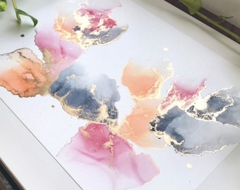 Original Alcohol Ink Art | Wall Art | Abstract Art | Fluid Art | Handmade Gift | Unique