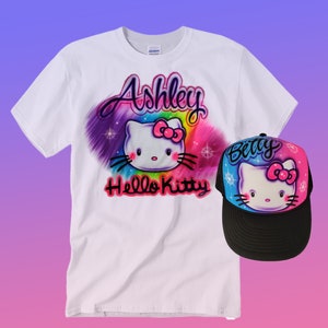 Airbrushed Trucker Hut und T-Shirt Bündel / Personalisiert / Fügen Sie Ihren Namen hinzu / Fügen Sie beliebige Buchstaben hinzu / Bündeln Sie und sparen oder kaufen Sie separat /