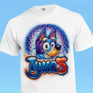 T-shirt aerografata / Personalizzata / Camicia compleanno / T-shirt cartone animato /