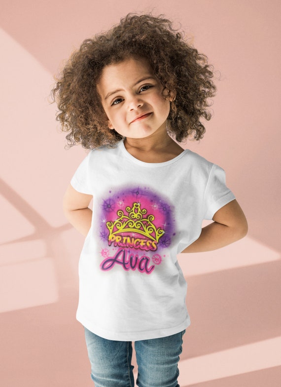 Camiseta Princess Airbrushed Personalizada Envio rapido Etsy Espana