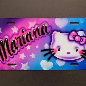 Kitty Airbrush Car Tag / Nummernschild / Individuell /