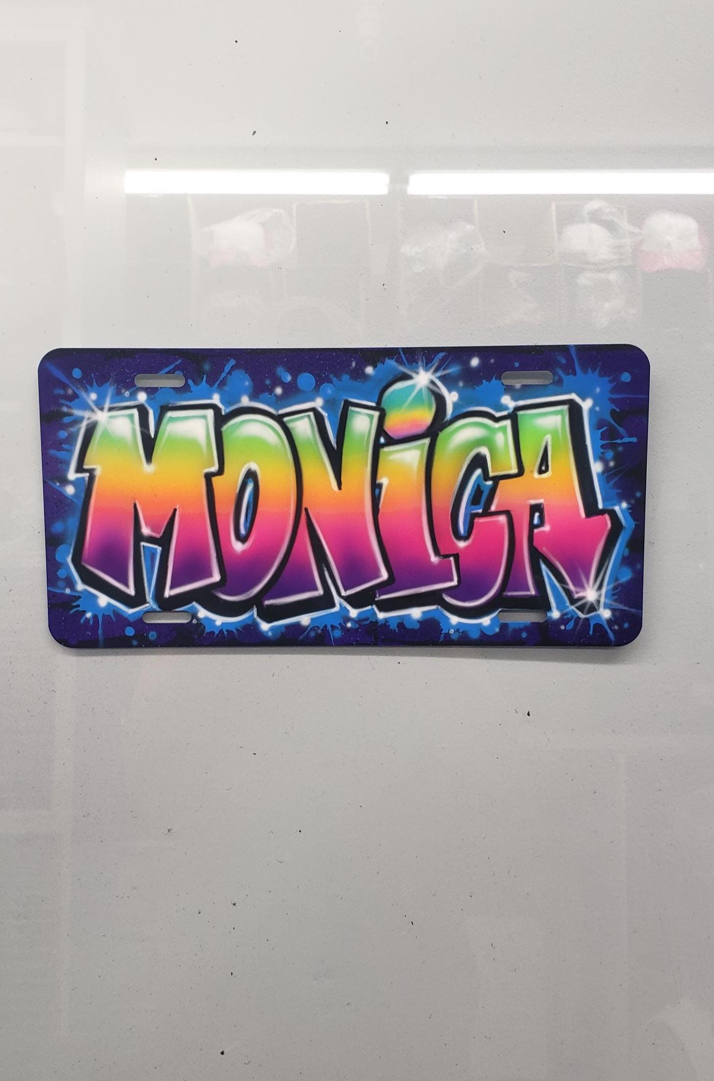 Graffiti Style Name Airbrushed Car License Plate / Customized / - Etsy