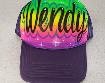 Trucker Hat, Airbrushed Trucker Hat, Dolphins