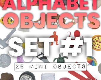 Montessori Alphabet Object Set #1, Language Objects, Phonics, Alphabet Box, Speech Therapy, Homeschool, Beginning Sounds, Letter Sounds