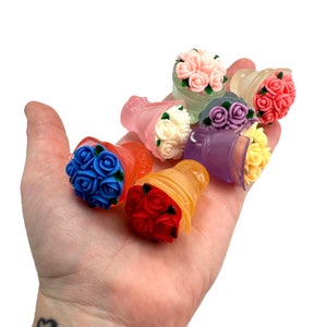 Miniatura de buquê de flores, ramo de rosas, objetos de linguagem Montessori e caixas de alfabeto, letra F, letra B, ensino doméstico, jardim de infância