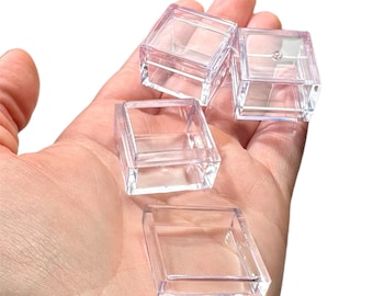 Box Miniature, Tiny Clear Acrylic Box with Lid, Letter X, Letter B, CVC Word, Montessori Language Object, Alphabet Box, Phonics, Homeschool