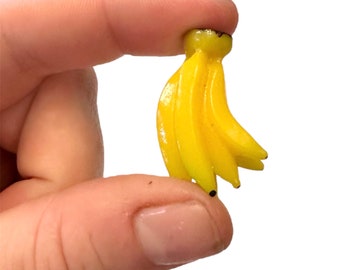 Banana Miniature, Resin Fruit, Letter B, Montessori Language Object, Alphabet Box, Phonics, Speech Therapy, Homeschool, Dollhouse