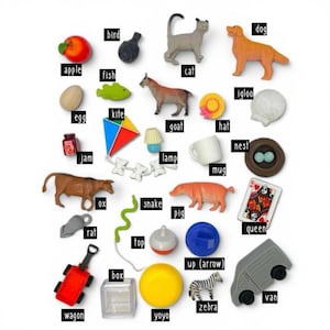 Missy Montessori Alphabet Mat Object Set, Montessori Language Objects ...