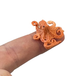 PULPO Miniatura, Estatuilla de animales marinos, Letra O, Objetos de lenguaje Montessori, Educación en el hogar, Jardín de infantes